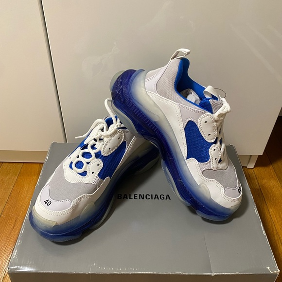 Balenciaga triple S authentic” Blue and White Mens/Womens 40 - Picture 2 of 7